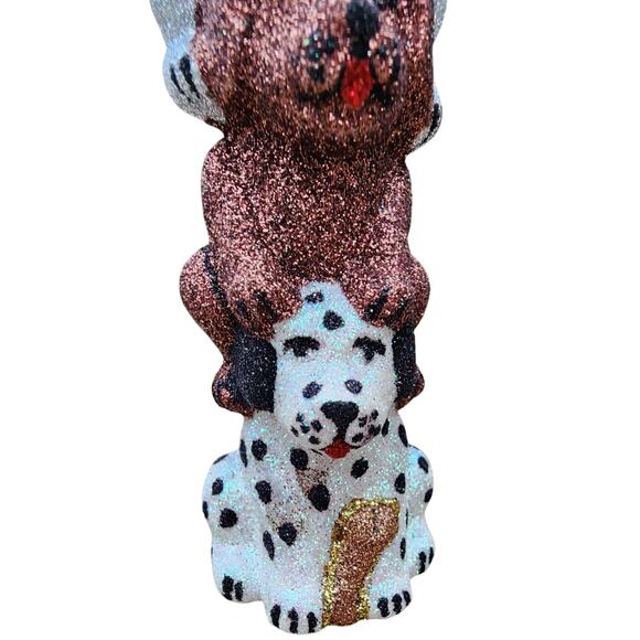 Neiman Marcus 2010 RARE Triple Puppy Dog Christmas Ornament - Picture 3 of 9